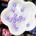 Handmade purple spiral hollow glass beads for DIY bracelets and jewelry making - Purple Spiral Stripe (10#-14mm)