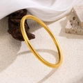 Minimalist matte gold titanium steel bangle with elegant frosted texture for women - Matte Bracelet Gold (58mm)