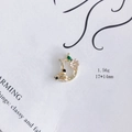 Detailansicht Koala-Anhänger mit rosa Blüten, Größe 17x14mm und Gewicht 1,56g Info - Buchstabe D