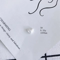 Detailed macro view of 10x8mm white aurora heart resin charm for DIY jewelry and nail art - Iridescent White Small Heart (5#)