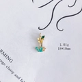 Detail der Blumen-Emaille-Anhänger Buchstabe I mit 18x10mm für DIY-Schmuckherstellung - Buchstabe I