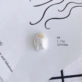 Iridescent rabbit-shaped resin charm, size 22x16mm, for DIY jewelry making material - Mirror Silver Irregular Geometry (8#)