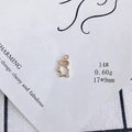 Macro shot of 18K gold plated ram pendant with zircons for jewelry making, 17x9mm size - Gold Ram Style (14#)