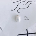 Detailed view of aurora shell resin rabbit charm, size 18x12mm for jewelry making - Iridescent White Irregular Shape (10#)