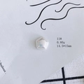 Macro detail of silver pentagon earring charm with 14.5mm size and 0.8g weight - Mirror Silver Pentagon (11#)