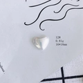 Detailed view of silver heart resin pendant accessory with size 16x18mm and 0.81g weight - Silver White Heart Shape (12#)