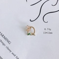 Detail von rosa Blumen Emaille Buchstabe Q Anhänger für DIY Schmuckherstellung - Buchstabe Q