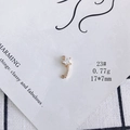 Macro shot of gold-plated star and moon pendant with zircon inlay for DIY jewelry - Star Connector Style (23#)