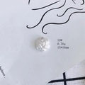 Macro shot of 15x16mm white camellia resin flower bead for DIY jewelry making - Pearl White Camellia Shape (19#)