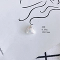 Detailed view of silver polished triangular metal bead accessory with 15x15mm dimensions - Mirror Silver Triangle (20#)