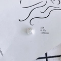 Detailed view of silver heart pendant with textured surface 12x12mm 0.63g - Pleated Silver Irregular Pendant (22#)