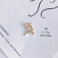 Détail du pendentif renne doré de 19x15mm 1,15g avec incrustation de zircone étincelante - 5#