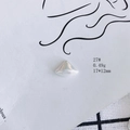 Macro view of Aurora triangle resin pendant 17x12mm for DIY jewelry making accessories - Pearly Iridescent Triangle (27#)