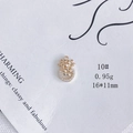 Détail d'un pendentif fleur plaqué or 18 carats avec oxydes de zirconium et bélière ronde - 10#