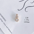 Détail du pendentif triple rond plaqué or avec incrustation de zircons pour bijoux DIY - 12#