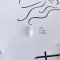 Detailed view of Aurora pearl resin leaf charm, size 17x9mm and weight 0.45g for DIY - Iridescent Pearly Marquise (32#)