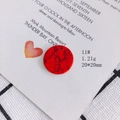 Detailed macro view of 20mm red resin round pendant with black marble texture and top hole - Red Marble (11#) / 20mm