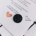 Macro detail of 20mm round black marble texture resin charm for DIY jewelry making - Black Marble (12#) / 20mm