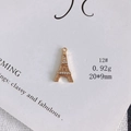 Eiffel Tower gold-plated pendant with white zircon inlays and detailed dimensions - Rhinestone Eiffel Tower (12#)