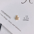 Close-up of gold star pendant with zircon inlay for DIY jewelry making accessories - Rhinestone Gold Five-Pointed Star (21#)