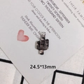 Détail du pendentif cactus en résine avec motif dentelle, taille 24,5x13mm pour bijoux DIY - 3# (Cactus 24.5*13mm)