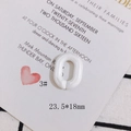 Detail of 23.5x18mm cream white oval open link resin pendant for DIY jewelry making - Exquisite Small Creamy White (3#)