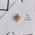 Detail of 18K gold plated snowflake pendant with marquise zircons for DIY jewelry making - Marquise Snow (5#)