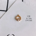 Macro shot of 15x13mm gold plated heart Claddagh pendant with zircon for DIY jewelry - Claddagh Heart (13#)