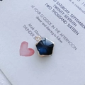 Macro shot of a dark blue star charm with gold plating on a wedding invitation card - Dark Blue Star Charm (3#)