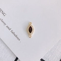 Macro detail of marquise zircon resin connector with gold finish for DIY jewelry - Dark Red (1#)