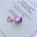 Detail of purple gradient star resin pendant with gold plated metal edges for DIY jewelry - Purple Star Charm (4#)