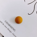 Detail view of 14mm matte mustard yellow geometric resin accessory for DIY phone cases - Mustard Yellow (8#)