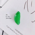 Detailed view of resin leaf pendant 36x16mm with delicate veins and pre-drilled hole - Green Leaf Style (2#)