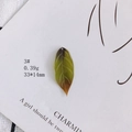 Macro view of a 33x14mm resin leaf pendant with natural green gradient and vein texture - Gradient Leaf Style (3#)
