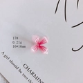 Λεπτομέρεια ρητινούχου λουλουδιού 16x16mm με κόκκινες φλέβες για κατασκευή DIY κοσμημάτων - Ροζ Τετράφυλλο Λουλούδι (17#)