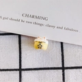 Macro shot of handcrafted ceramic lucky cat beads with floral pattern for DIY jewelry - Light Yellow Floral Style (1#)