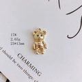 Golden astronaut bear charm pendant 23x13mm for DIY jewelry necklace making - Gold Astronaut Bear (17#)