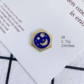 Detailed 23x20mm hexagonal alloy star and moon enamel charm with golden radial edges - Radiant Hexagon Star Moon (2#)