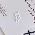 Detailansicht eines weißen minimalistischen Jungen-Anhängers für DIY-Schmuck und Zubehör - Weißer Jungenstil (4#)