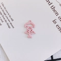 Detailaufnahme eines rosa Balletttänzer-Anhängers für die DIY-Schmuckherstellung - Rosa Mädchenstil (10#)
