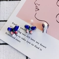 DIY colorful butterfly ceramic bead in blue and pink for handmade jewelry making - 7# Dark Blue and Pink