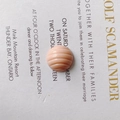 Close-up of pink round resin bead with stripe texture for DIY shoe accessories - Flesh Pink
