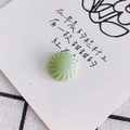 Cabochon rotondo verde pastello in resina con trama a spirale per gioielli e accessori DIY - Verde Chiaro (1#)