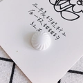 Accessorio per orecchini fai-da-te bianco circolare con trama a rilievo a spirale - Bianco (2#)