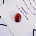 Close-up of a smooth amber resin stone with natural textures for DIY jewelry making - 3#
