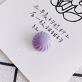 Patch rotondo per orecchini in resina viola con trama a spirale su cartoncino - Viola (6#)