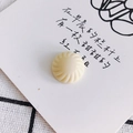 Accessorio rotondo in resina bianco crema con trama a spirale per gioielli DIY - Giallo Crema (7#)