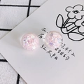 Close-up of pink translucent heart sequins and star glitters in resin DIY beads - Laser Pentagram (3#)