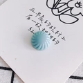Cabochon rotondo in resina blu chiaro con motivo a spirale per accessori capelli fai-da-te - Blu Pallido (9#)