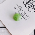 Macro shot of green and white marbled flatback resin bead for DIY crafts and accessories - Green White Gradient Style (2#)